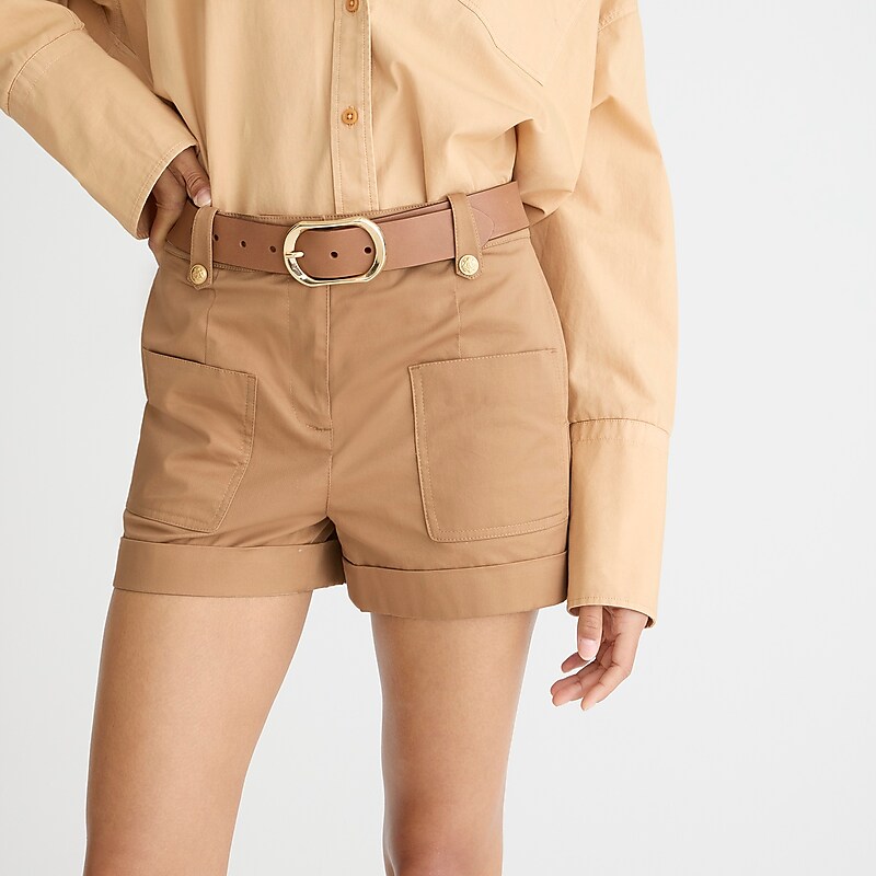 J.Crew Patch-pocket suit short in lightweight chino Camel Sale | 20BWIRNZU