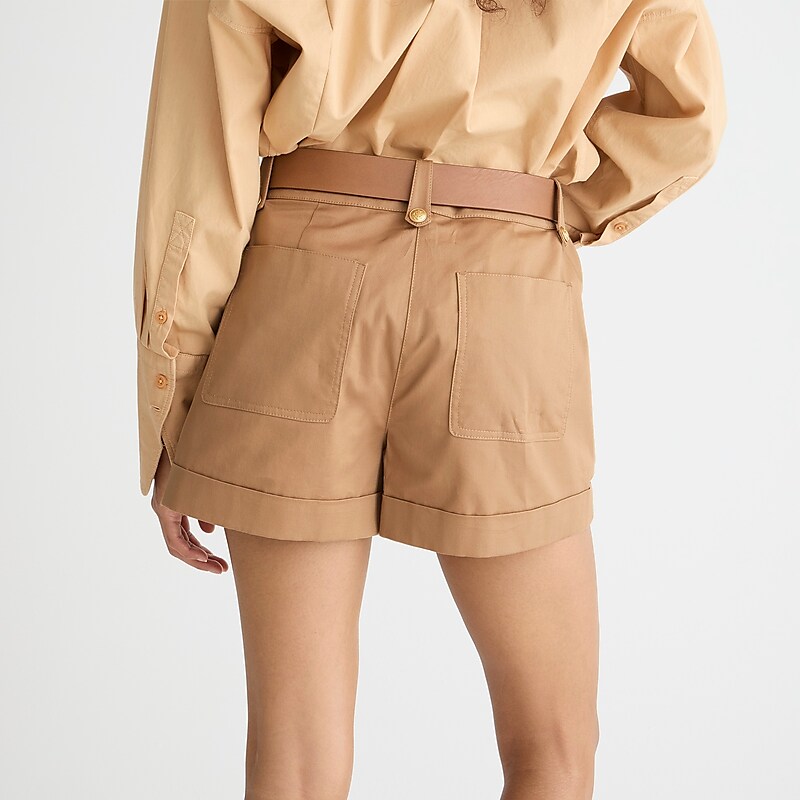 J.Crew Patch-pocket suit short in lightweight chino Camel Sale | 20BWIRNZU