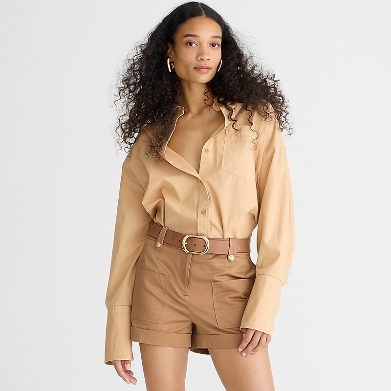 J.Crew Patch-pocket suit short in lightweight chino Camel Sale | 20BWIRNZU