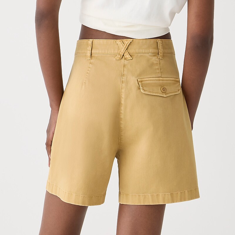 J.Crew Pleated capeside chino short Honey Brown Online | 85TCOQILD