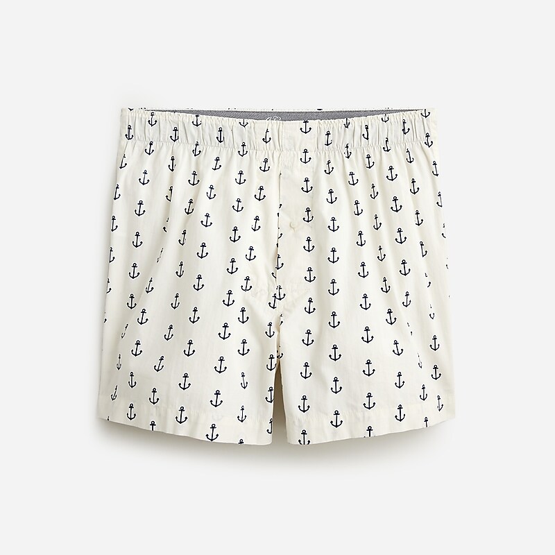 J.Crew Printed boxers Anchor White Navy Factory Outlet | 53DWTPZKB