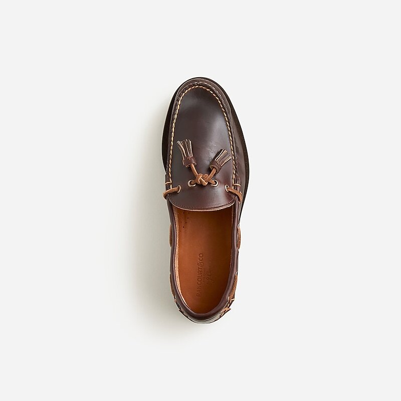 J.Crew Rancourt & Co. X J.Crew Gilman tassel camp mocs Brown Pull Up Factory Promo | 69FAEISLP