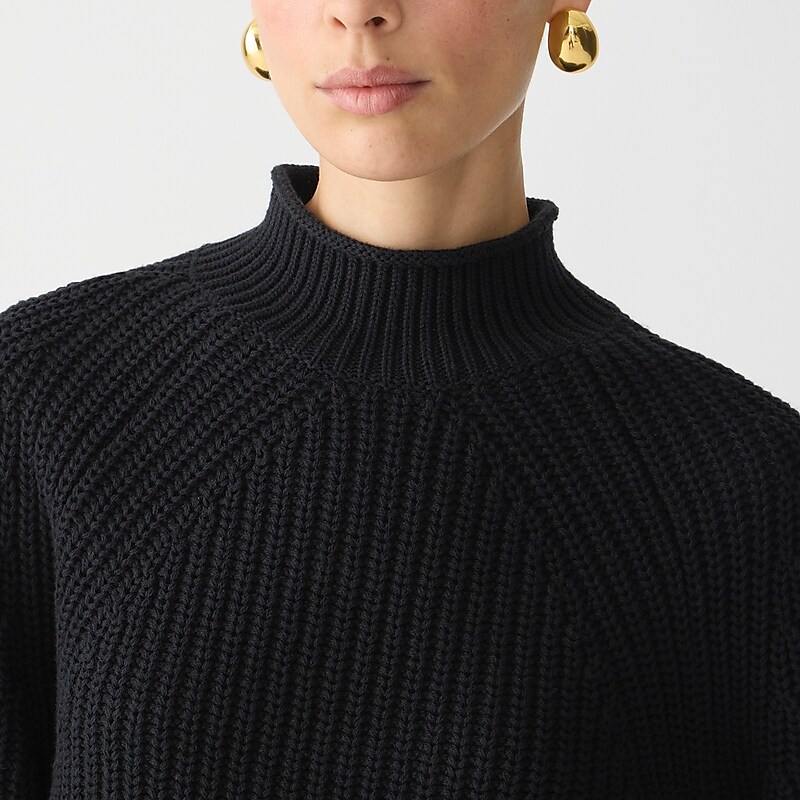 J.Crew Relaxed Rollneck™ sweater Black Factory Outlet | 57NQMAUIV