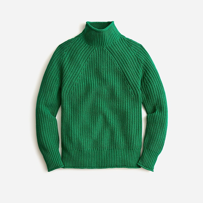 J.Crew Relaxed Rollneck™ sweater Jungle Green Outlet Online | 78XLZFNKW