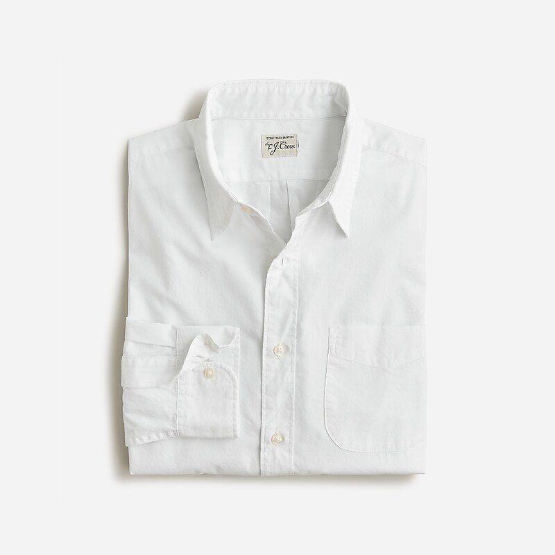 J.Crew Relaxed Secret Wash cotton poplin shirt White Factory Outlet | 53SLRVUKB