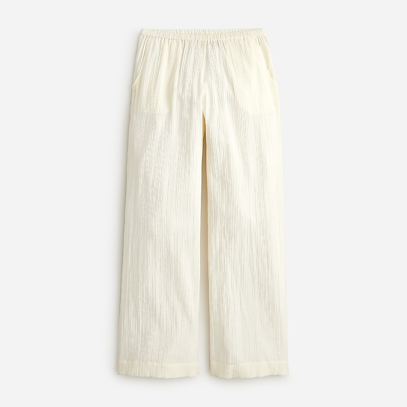 J.Crew Relaxed beach pant in striped airy gauze Warm Sesame USA | 10MUIWSQX