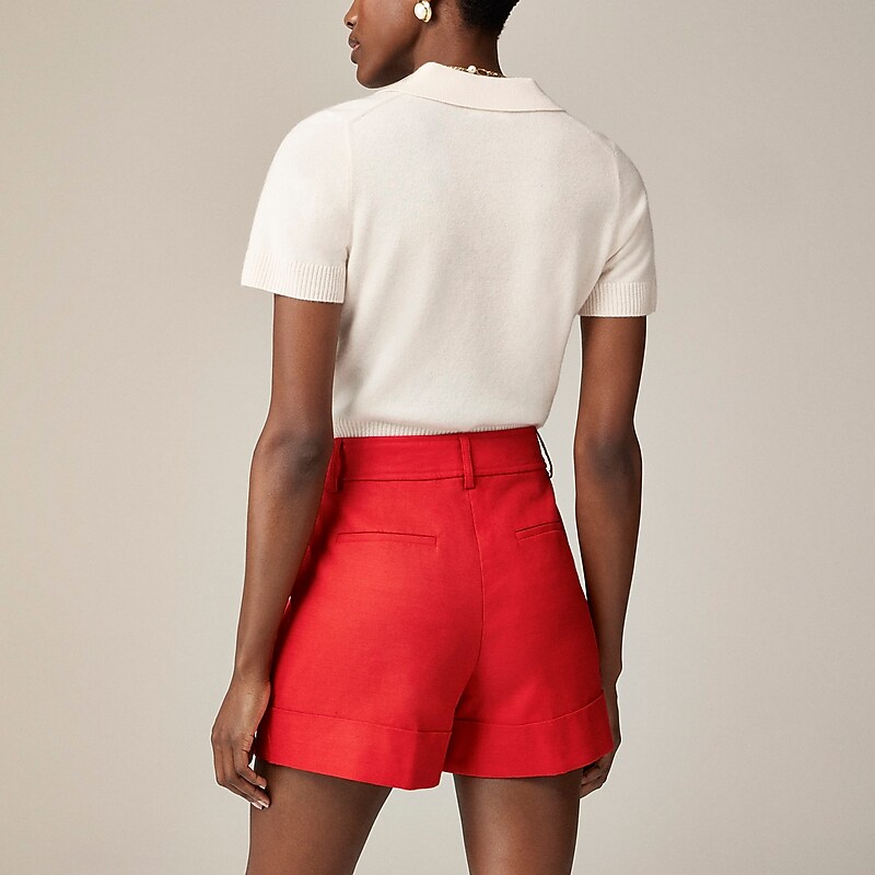 J.Crew Remi short in stretch linen blend Vintage Red Factory Promo | 62OIZUVDW