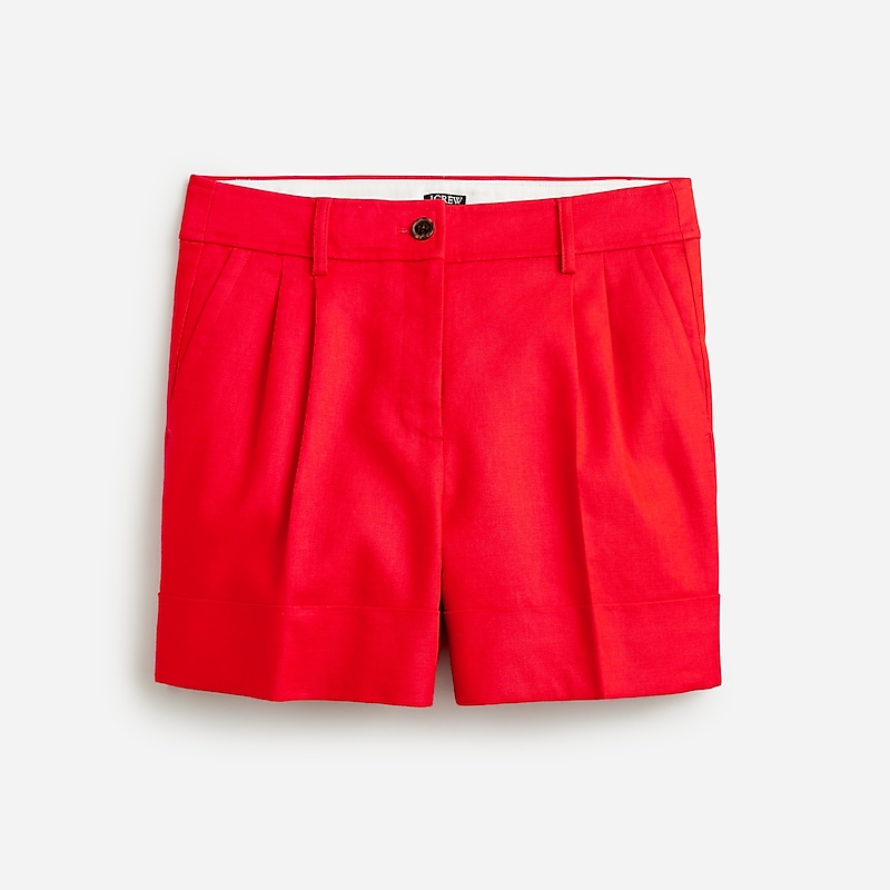 J.Crew Remi short in stretch linen blend Vintage Red Factory Promo | 62OIZUVDW