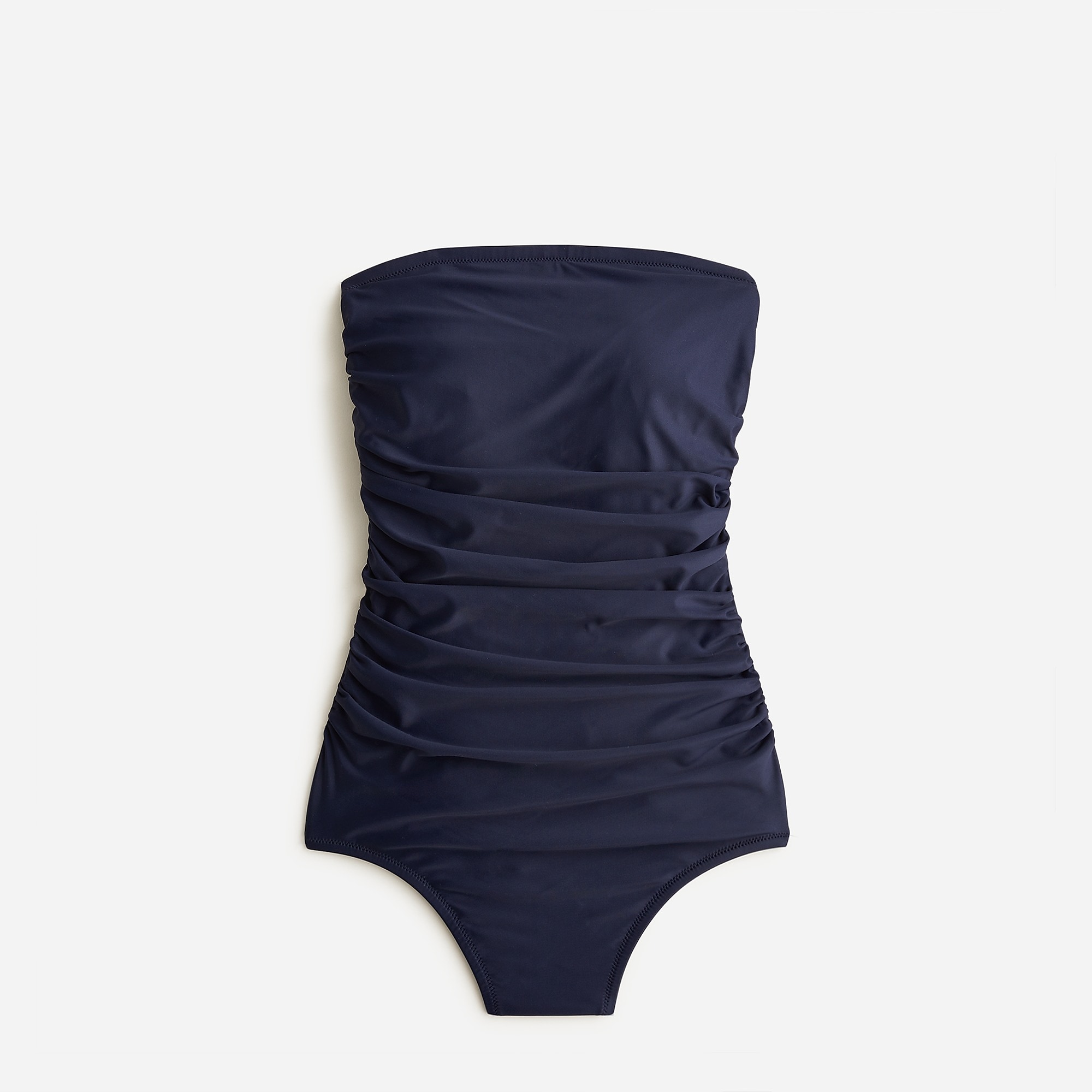 J.Crew Ruched bandeau one-piece swimsuit Navy Outlet Online | 71QBFPXYW