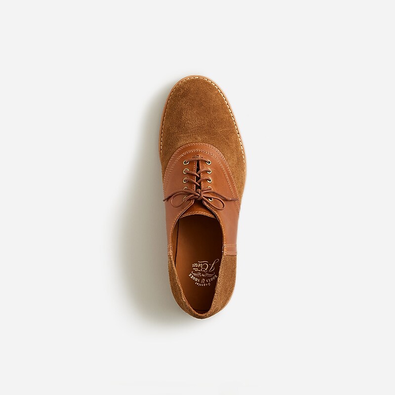 J.Crew Saddle shoes in leather and English suede Camel English Tan Multi Outlet Online | 74KCFVMOI