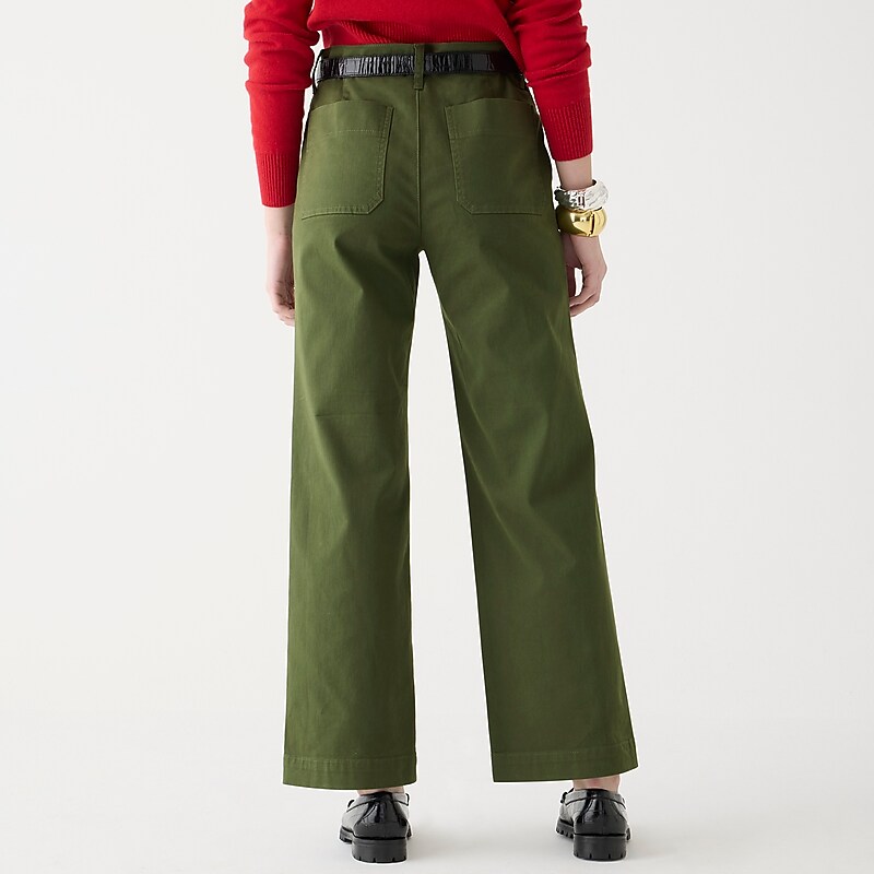 J.Crew Sailor slim wide-leg chino pant Distressed Fatigue Online | 81UCLZPSV