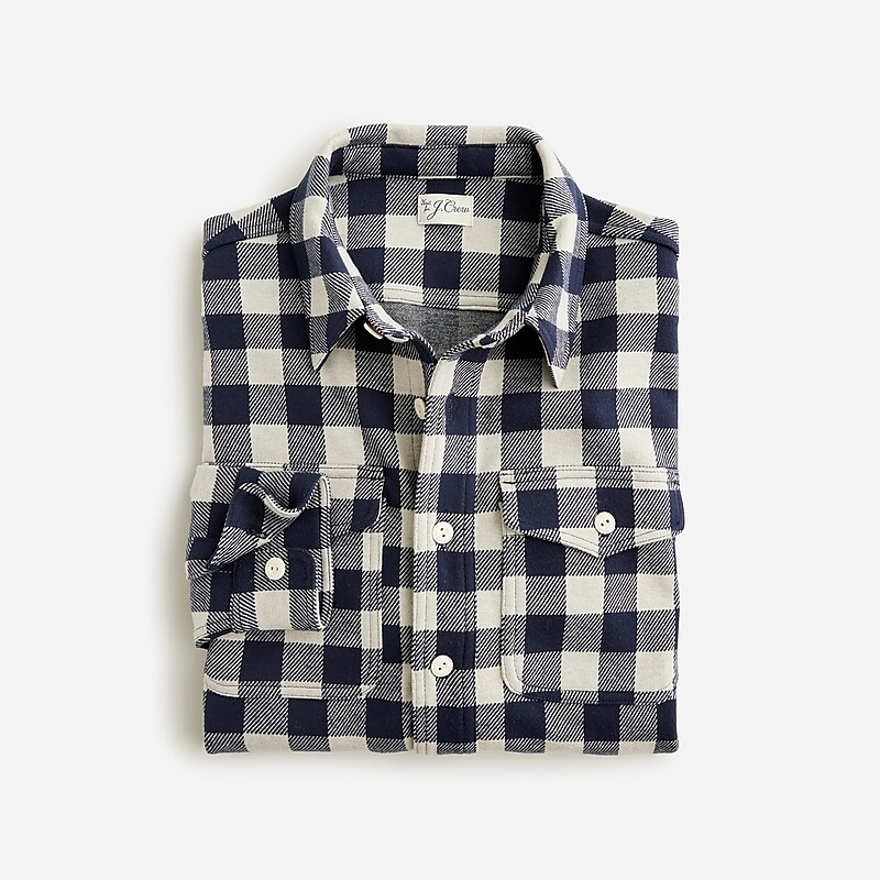 J.Crew Seaboard soft-knit shirt Embry Stone Navy Sale | 25SBCHKIY