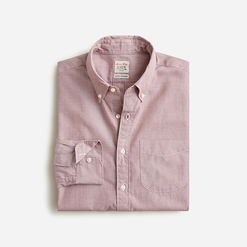 J.Crew Secret Wash cotton poplin shirt Maroon Eoe Online | 87FGIJXZO