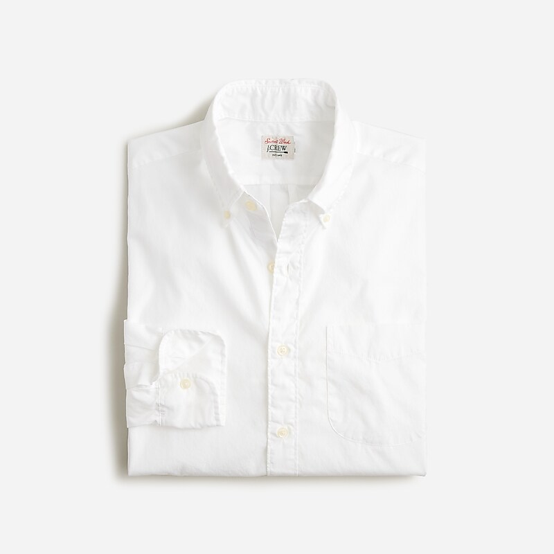 J.Crew Secret Wash cotton poplin shirt White Factory Promo | 60CHJFTMV