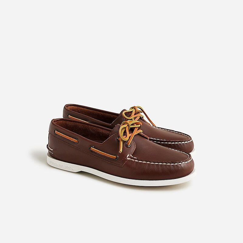 J.Crew Sperry® X J.Crew Authentic Original two-eye boat shoes Crew Brown Online | 82GUWVOYB