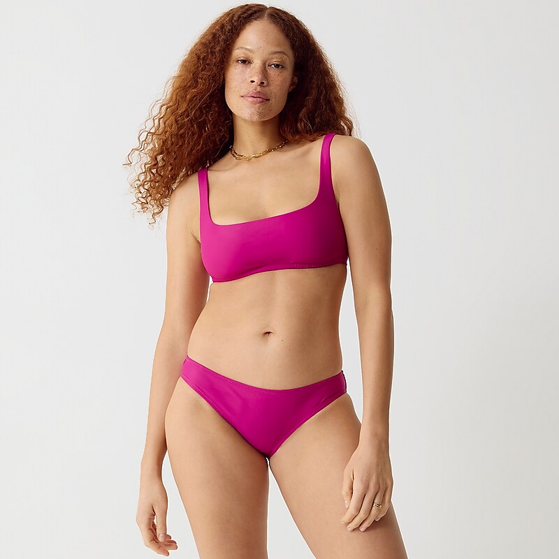 J.Crew Squareneck bikini top Magenta Orchid Online | 84IDJNSAK