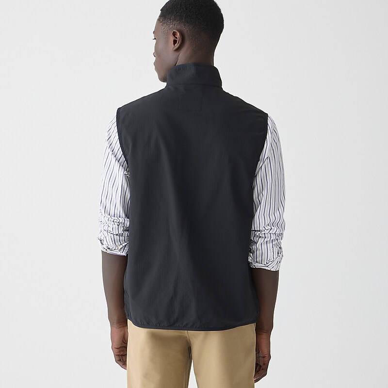 J.Crew Stretch tech vest Black Outlet | 93YEJRIXB