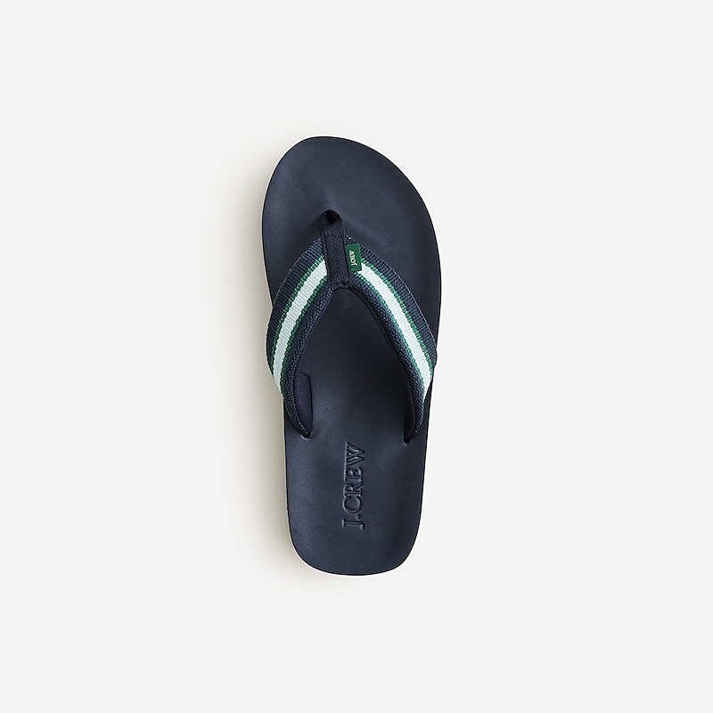 J.Crew Striped flip-flops Darkest Indigo Factory Outlet | 57SDKXWCF