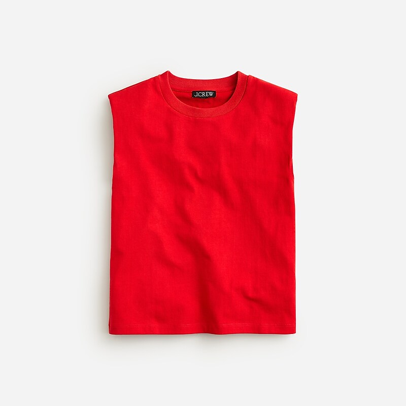 J.Crew Structured muscle T-shirt mariner cotton Vintage Red Online | 86XZLHYDA