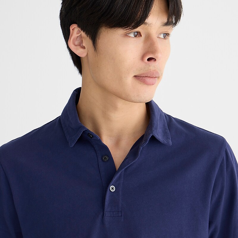 J.Crew Sueded cotton polo shirt Ultramarine Factory Promo | 65XWRFLKO