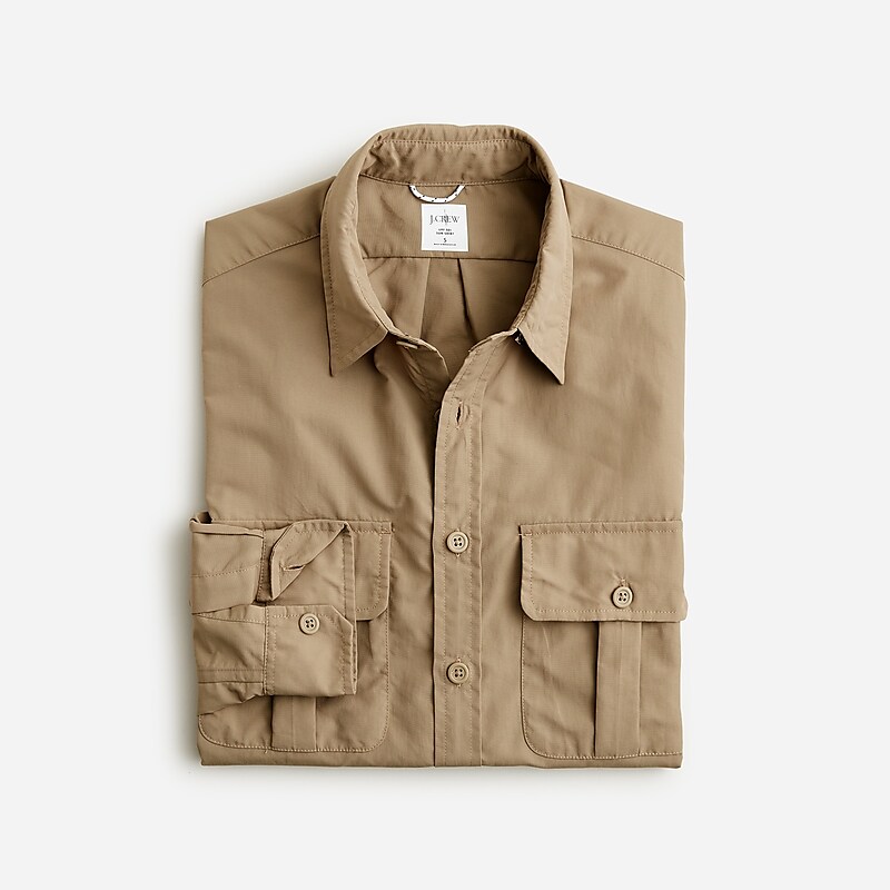 J.Crew Sun shirt in recycled nylon Dark Driftwood Clearance | 34QLKMVOW