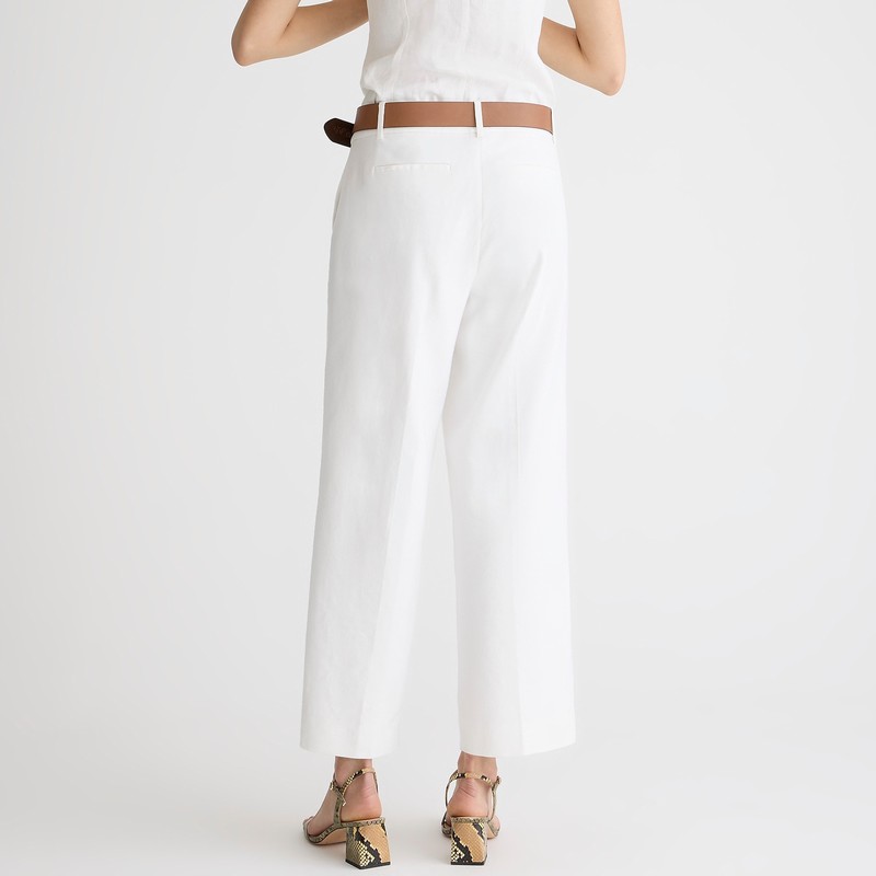 J.Crew Sydney pant in stretch linen blend White Outlet Online | 74EUOCZKV