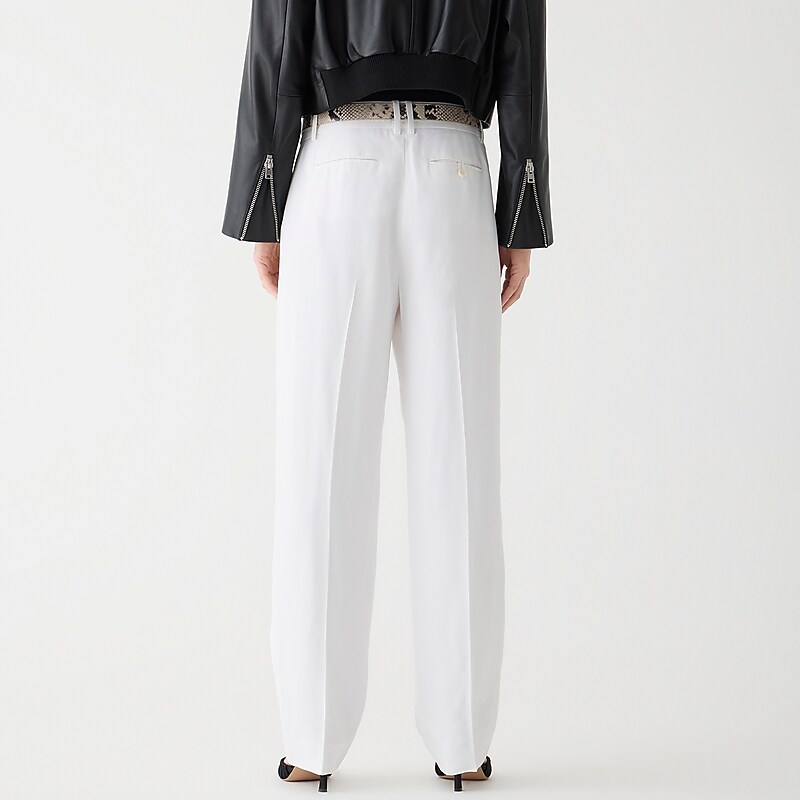 J.Crew Tapered essential pant in drapey viscose White Clearance | 36HIDGYET