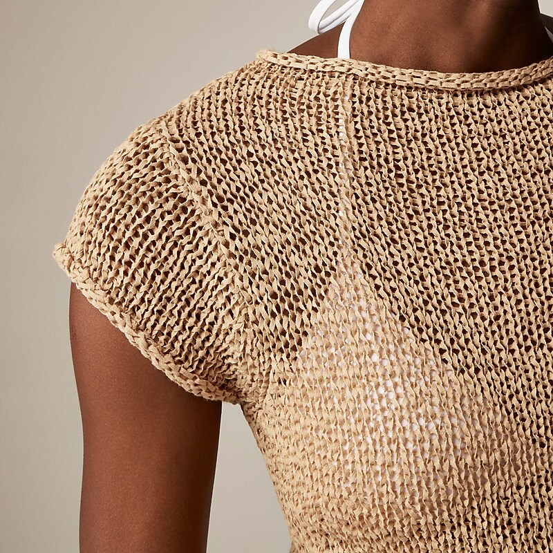 J.Crew Textured sweater-tee Sunkissed Khaki Clearance | 47EVFUCYA