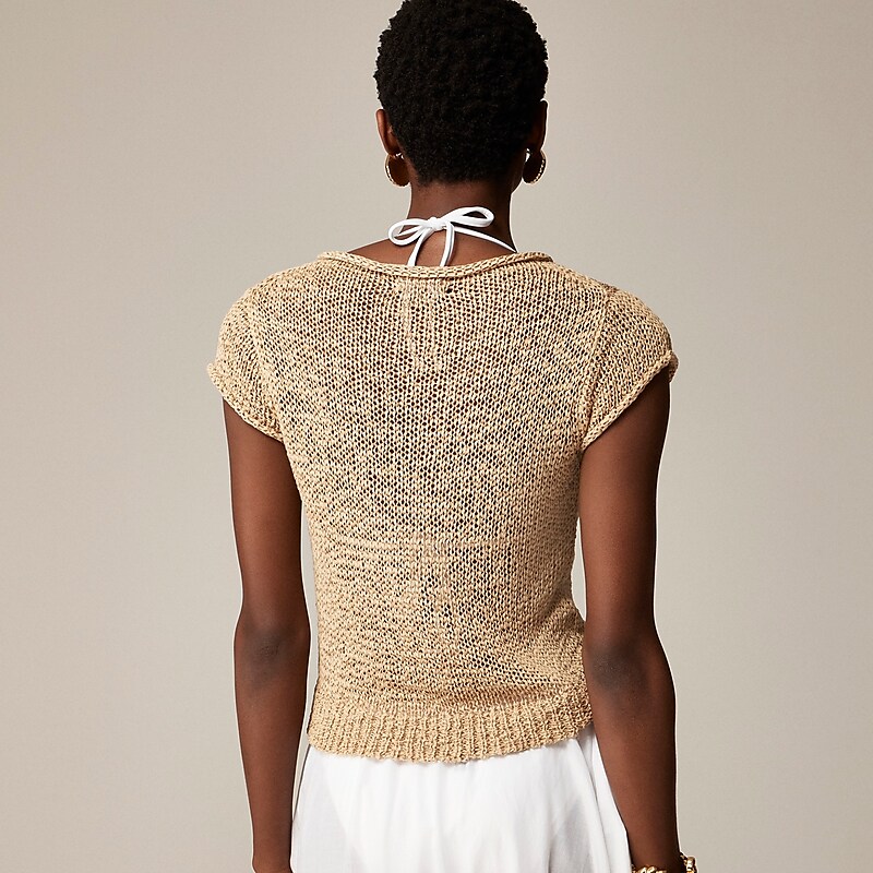 J.Crew Textured sweater-tee Sunkissed Khaki Clearance | 47EVFUCYA