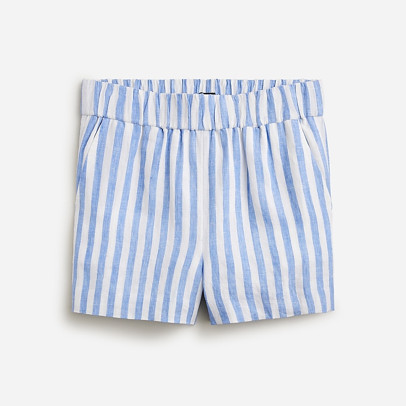 J.Crew Tropez short in linen Brilliant Ocean White S Clearance | 30IWEFHQD