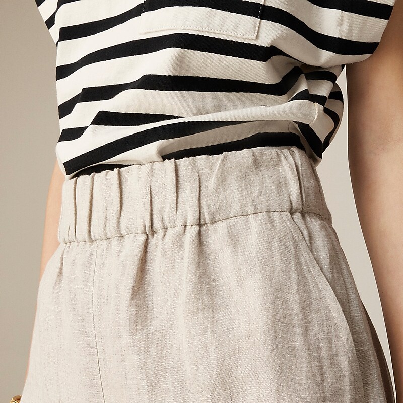 J.Crew Tropez short in striped linen Flax Clearance | 39FBMPQGX