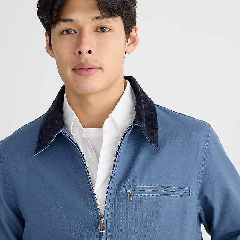 J.Crew Wallace & Barnes lightweight canvas work jacket Shadow Blue Clearance | 40YVNQLJH