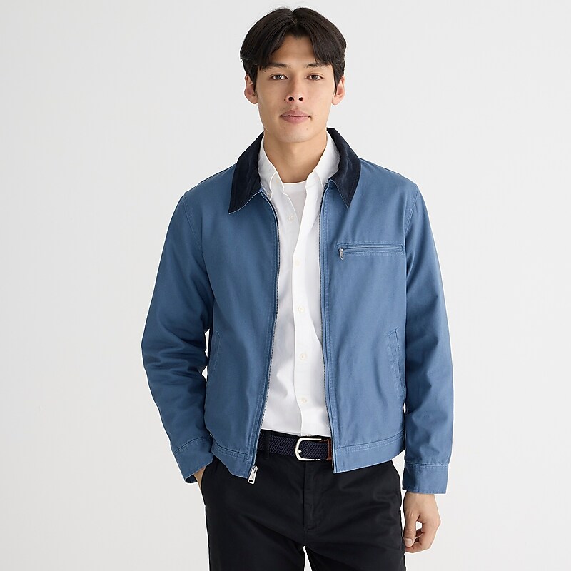 J.Crew Wallace & Barnes lightweight canvas work jacket Shadow Blue Clearance | 40YVNQLJH