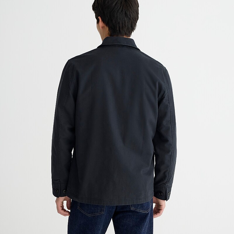 J.Crew Wallace & Barnes lightweight twill chore jacket Black Factory Outlet | 51ACLJQSF