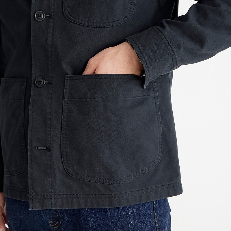 J.Crew Wallace & Barnes lightweight twill chore jacket Black Factory Outlet | 51ACLJQSF