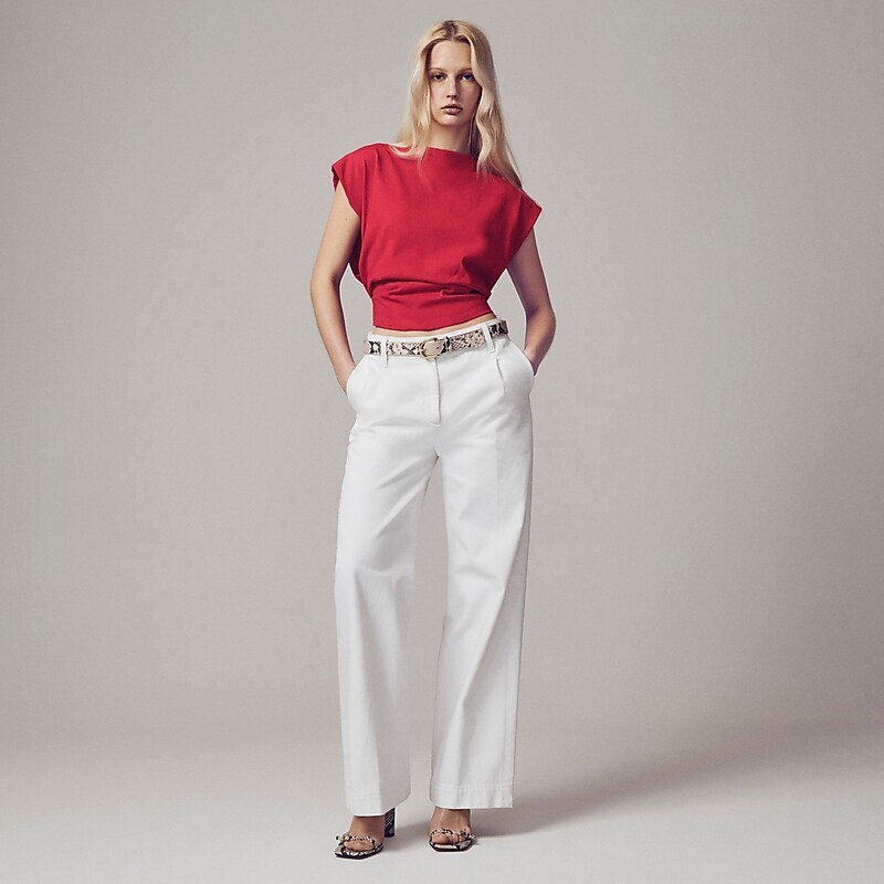 J.Crew Wide-leg essential jean White Denim Sale | 26RWISQDV