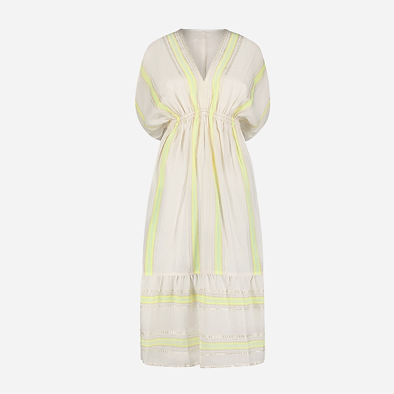 J.Crew lemlem Leila plunge-neck dress Light Yellow Online | 09ERTGLJK