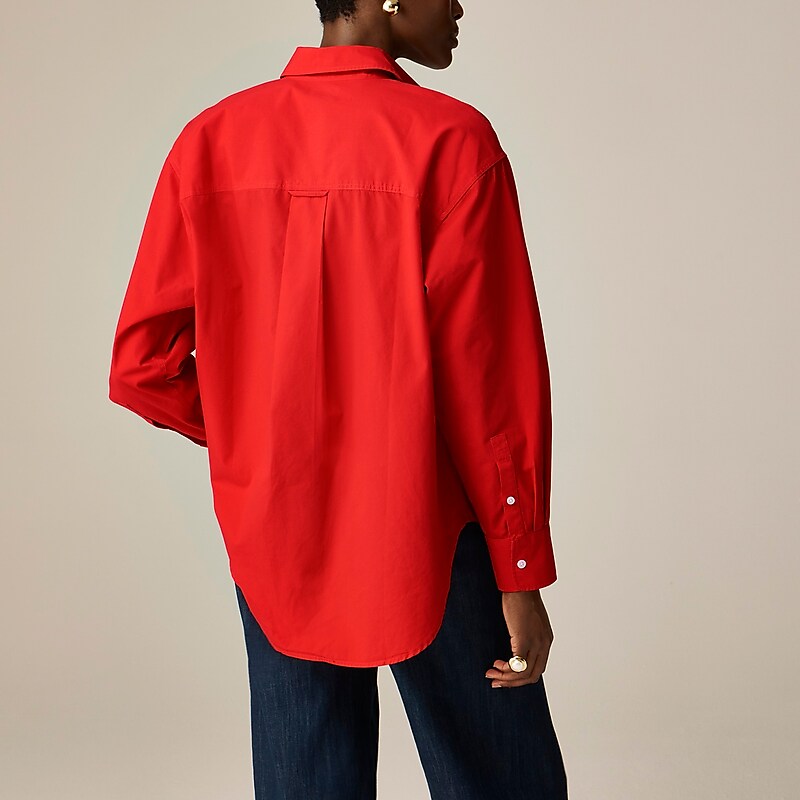 J.Crew Étienne oversized shirt Red USA | 13EPWKUDN