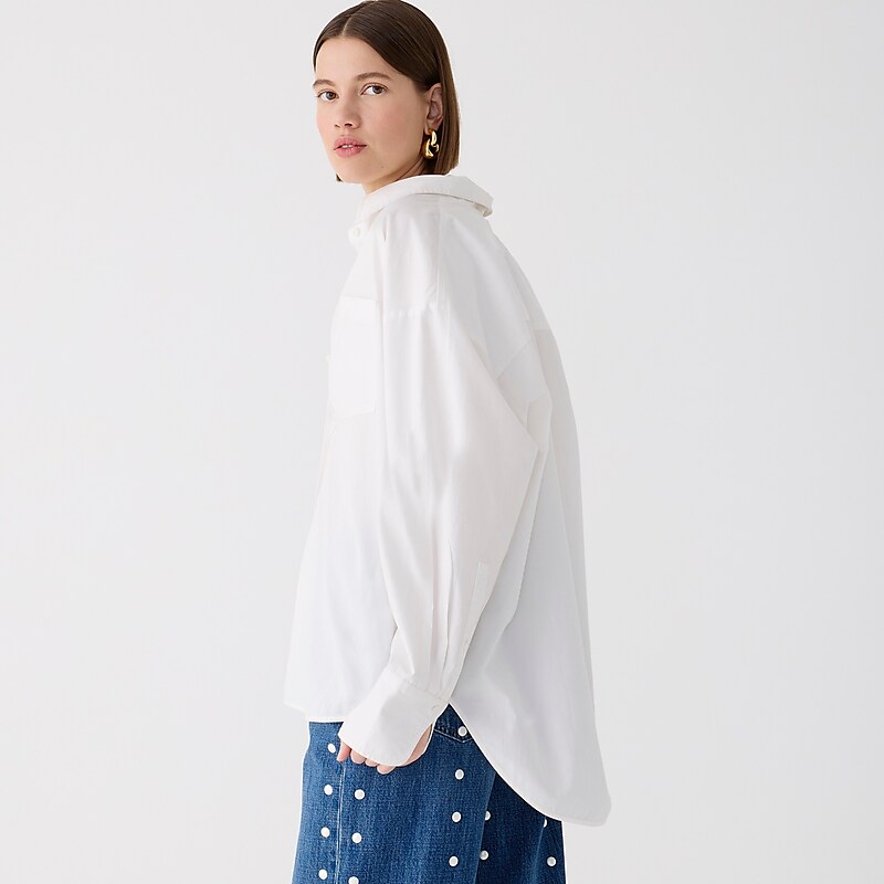 J.Crew Étienne oversized shirt White Sale | 21RGTAQXY